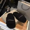 Top Quality Wool Slippers Designer Womens Winter Slipper Ladies Fur Fluffy Slides Furry Warm letters Sandals Comfortable Girl Flip Flop