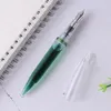 3411# C2 투명한 컬러 분수 펜 EF 미세한 펜촉 아이드 로퍼 충전 투명 아크릴 대용량 피스톤 리필 잉크 드롭퍼 채우기 필기 펜