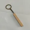 Keychains Lanyards Personalized Beech Diy Blank Wooden Keychain Fashion Accessories Holiday Gift Key Keyring