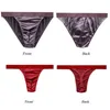 4PCS/Bag Mens slipjes Sexy Satin Silky Underwear Sissy Gay For Man Solid Color Hoge kwaliteit t-back G-stringbriefs Veel stijlen T220816