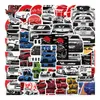 3 estilos/50 uds, pegatinas geniales JDM, pegatinas de grafiti modificadas para coche, para equipaje DIY, portátil, monopatín, motocicleta, pegatina para bicicleta