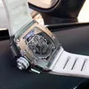 uxury watch Date Luxury Mens Mechanical Watch Richa Milles Rm11-03 Swiss Movement Rubber Watchband Wristwatches Rtll
