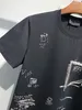 22SS New Mens Stylist Trush Men Sclide Summer Fit Fit Hip-Hop Women Short Shiteave Luxurys Designer Older Lady Casual Tee v9