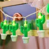 Strängar led kaktus strängljus fairy trädgård girland gardin lampa 2022 år jul dekoration vardagsrum hoilday fest utomhus strin