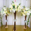 decoration Wholesale Silk pink white Rose peony Flower Ball stand small vase table centerpieces For Wedding Floral arrangement imake761