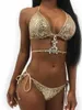 Costumi da bagno da donna Sexy con paillettes Crystal Diamond Bikini da donna Reggiseno imbottito push-up Fasciatura Costume da bagno Costume da bagno Nuoto