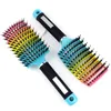 colorful Detangling Brush for Curly Hair and Straight Hair , Kids Friendly Hairbrush, Soft Bristles