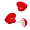 5ml Cute Love Heart Shaped Empty Mini Lip Gloss Bottle Red Plastic Cosmetic Packaging Container Makeup Refillable Lipgloss Tubes With Wand