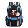 Sac à dos Anime Demon Slayer Nezuko Kawaii, sac d'école de dessin animé pour adultes, Manga de grande capacité pour voyager quotidiennement, sacs à livres pour filles 220817