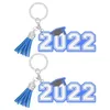Keychains 2Pcs Graduation Acrylic Keychain 2022 Key Ring Unique Bag Hanging DecorKeychains