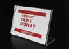 6*9cm upright L clear Acrylic magnetic label holder stand poster banner menu list frame advertising sign clip display