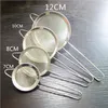 Stainless Steel Fine Mesh Strainer Colander Flour Sieve with Handle Juice and Tea Strainer Kitchen Tools DH8765