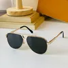 1.1 Evidence Metal Solglasögon Z1586 Men Super Designer Lens Classic Flowers Logo Women Sun Glasögon Pläterad Gold Square Frame Goggle Eglasses V Shape at Bridge Shades