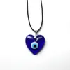 Оптовая цена синий кулон сглаза ожерелья в форме сердца стеклянные подвески Турция греческие ювелирные аксессуары аксессуары глаза дьявола украшения