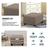 Chair Covers Fleece Ottoman Slipcover Furniture Protector Elastic Square Footstool Cover Removable Sofa Footrest Stool CoverChair