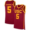 USC Trojans Jerseys Mens Devin Fleming Jersey Kevin Porter Jr. Talin Lewis Shaqquan Aaron 1 Usher College Basketball Jerseys Custom Steek