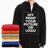 Fashion Men Women Hooded Streetwear Customized Printed Picture Text Your Own Design Personalized Pullover Unisex Hoodie 220713