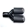 1 Pcs Top Quality Remus Dual Matt Carbon Black Stainless Exhaust Tips Muffler Pipes For Any Car Exhaust Systems