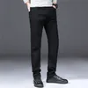 Black Branded Men'S Stretch Jeans Spring Summer Business Casual Loose Straight Denim Trousers Male Autumn Slim Pants 220813