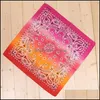 Party Decoration Event Supplies Festive Home Garden Tie Dyed Cashew Square Towel With Gradient Hip Hop Outdoor Magic Headband Cotton Banda
