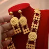 Brincos colar de luxo dubai jóias de cor de ouro