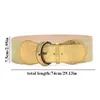 Ceintures mode argent bleu or femmes large taille élastique ceinture robe accessoires Stretch Corset métal boucle ceintures Emel22