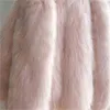 ピンクの短い毛皮のようなフェイクコート女性2022新しい冬の濃厚な暖かいジャケットの女性ファッションターンダウン襟長袖トップLR2283 T220716