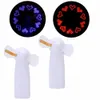 Unique LED Love Pattern Handheld Mini Fan Super Mute Battery Operated for Cooling Cute