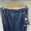 Navy Blue Needles Pants Men Women Joggers Sweatpants Soft Material Butterfly Embroidery Drawstring Zipper Pocket Trousers