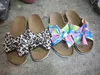 Summer New Women Bow Sandals Leopard Print Open Toe Platform Stor storlek strandskor utomhus Leisure alla matchar tofflor220514