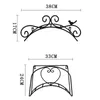 Hooks & Rails Garden Hose Holder Wall Mounted Outdoor Decor Watering Storage Rack Wrought Iron Soft Water Pipe Support Frame