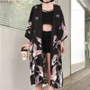 Kimono Cardigan Womens Tops et Blouses Streetwear Japonais Tops Summer Long Shirt Femme Blouse Blouse Femmes Vêtements T200113