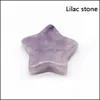 Stone Loose Beads Jewelry Moon Star Shaped Set Statues Purple Lilac Crystal Mascot Meditation Healing Reiki Gemstone Gift Room D Dhcmh