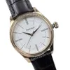 Cellini Mens Wristwatch Asia 2813機械的自動時計サファイアガラスホワイトフェイスブラウンレザーストラップローズゴールドスチールケースUHR