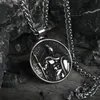 Pendant Necklaces Classic King Of War Spartan Warrior Portrait Men's Necklace Trend Rock Hip Hop Party Fashion Jewelry Christmas GiftPen