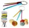 Outils de bricolage 3.0/4.0/5.0mm porte-clés avec crochets Crochets en aluminium faits à la main crochet porte-clés en métal multicolore artisanat tricot SN3677