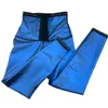 Cintura alta Calças de ioga femininas Sauna Suar leg shaper forrado com filme azul cintura ajustável modelador de corpo emagrecimento DHL