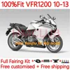 ホンダVFR1200F Crosstourer VFR 1200 RR CC F 10-13 15NO.73 VFR1200X VFR-1200 VFR1200 10 11 12 13 VFR1200RR 2010 2011 2012 2013 OEMフェアリング光沢のあるシルバー