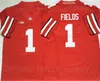 NCAA College Ohio State Buckeyes Football 1 Justin Fields Jerseys Chase Young 2 JK Dobbins 27 Eddie George 45 Archie Griffin All Stitched Black Red White University