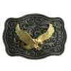 Floral Flower Golden Fly Eagle Cowboy Belt Buckle Metal Mens Jeans Belt Head för 4 cm breda bälten2784424