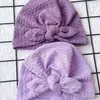 M475 Infant Baby Bowknot Hat Caps Beanie Warm Soft Cap Kids Babies Knot Turban Hats