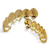 New Hiphop Real Gold Electroplated Concave Convex Lattice Texture Hip Hop Braces