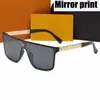 Designer Solglasögon Mens Luxury Avant-Garde 8286 Mirror Print Square Sun Glasses Europeiska och amerikanska personlighet och kvinnor Stree2845