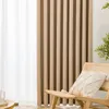 Curtain & Drapes Japanese-style Curtains For Living Dining Room Bedroom Dark Pleated Shading Full And ThickeningCurtain