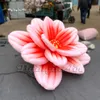 2m/3m pendurado LED LED Balão de flores rosa Blow up Blooming Flower Light para decoração de festa