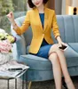 Kvinnors tvåbitar byxor Fashion Pant Suits Office Lady Work Work Uniform 2 Blazer Set Autumn Spring Formal Jacket Suit Kvinna