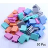 102550pcs lot Doublesided Mini File Blocks Colorful Sponge Nail Polish Sanding Buffer Strips Polishing Manicure Tools 220812