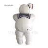 Cute Walking Inflatable Stay Puft Marshmallow Man Costume Halloween Ghost Blow Up Marshmallow Monster Suit For Parade Event