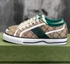 Chaussures féminines Italie 1977 Canvas Casual Shoes Luxurys Green Red Tennis Stripe Rubber Sole Stretch Cotton Low Upper Lettre broderie Men de baskets pour hommes