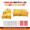 Velvet Plush L -formade soffskydd för vardagsrum elastisk soffa slipcover chaise longue hörn stretch cover 220617